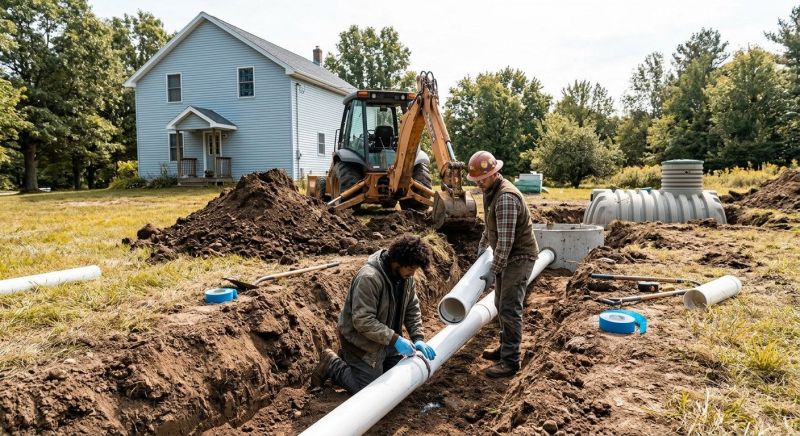 Sewage Field Installation in Austin, TX